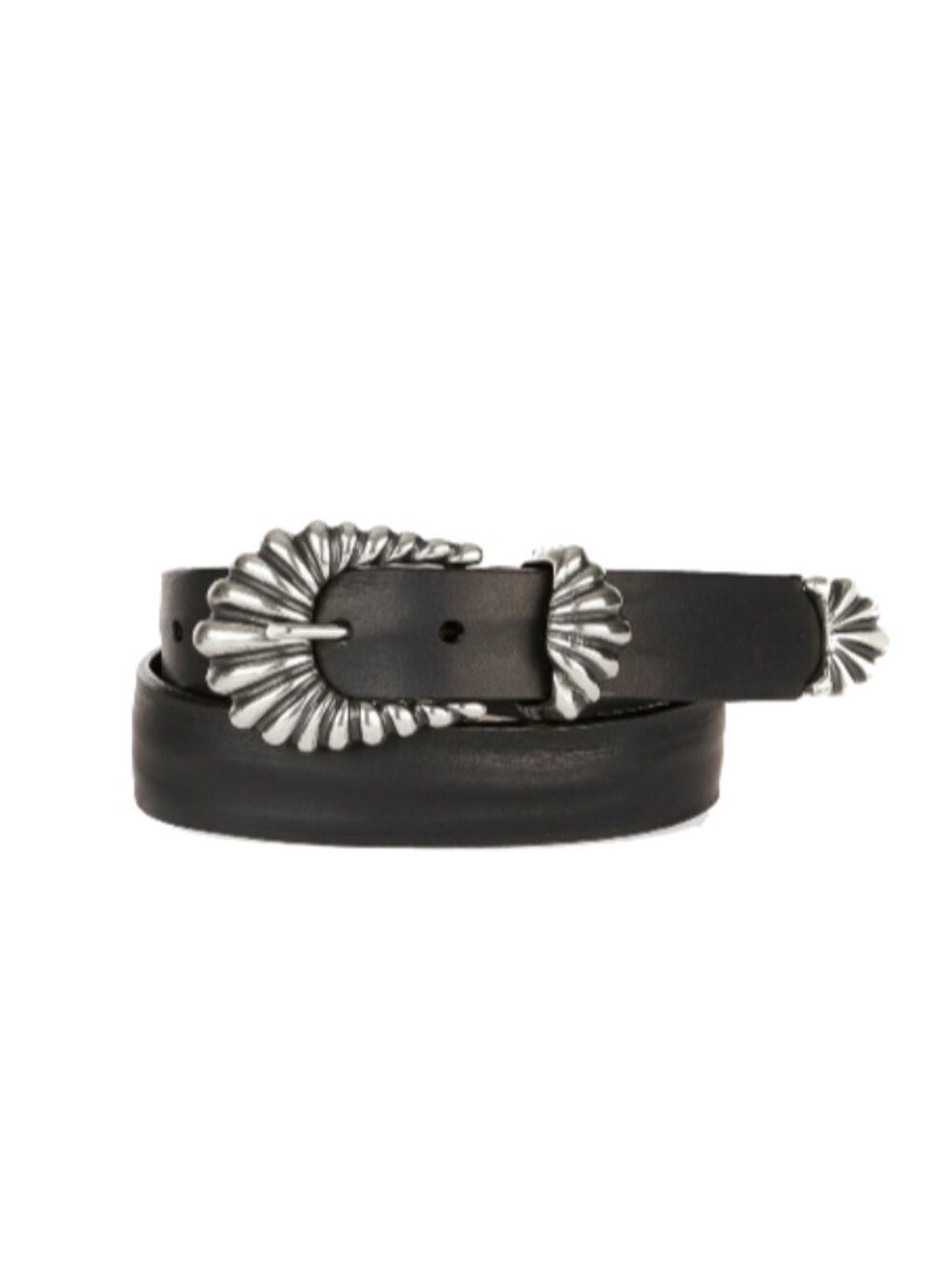 Brave Leather Lorali Leather Belt in Black/Silver
